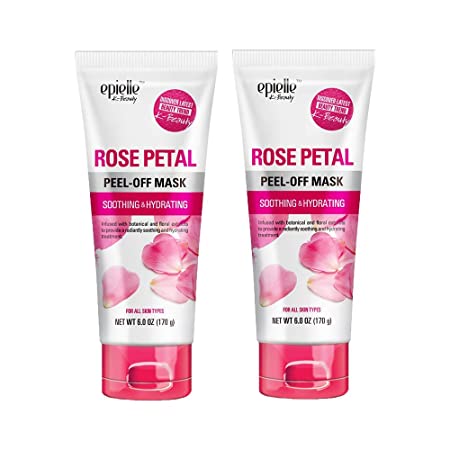 Epielle Rose Petal Peel-Off Mask (Pack of 2), 6.0 fl Oz