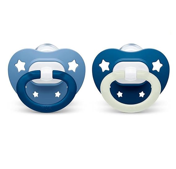 NUK Orthodontic Pacifiers, 6-18 Months, 2 Count (Pack of 1)