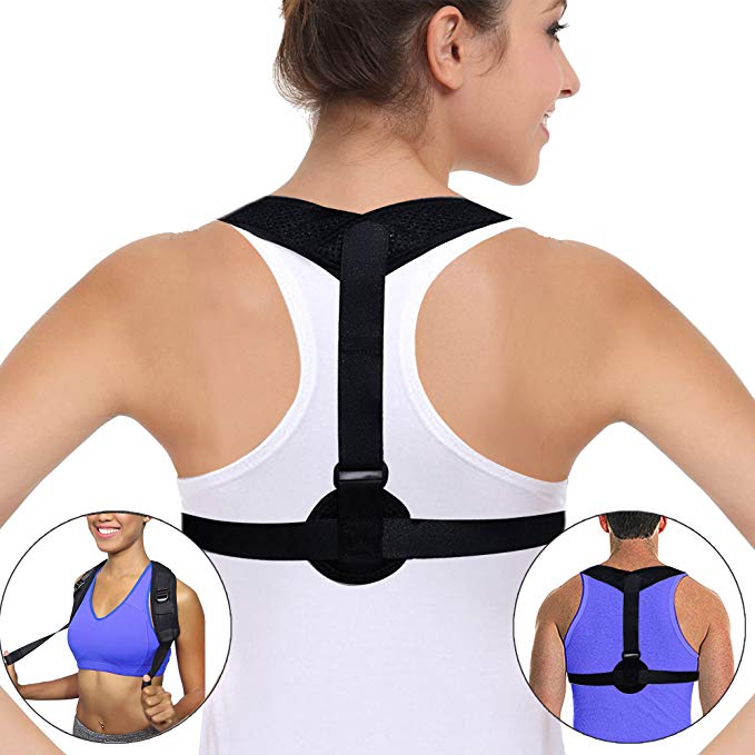 Posture Corrector Abwei Back Posture Brace for Women and Men Adjustable Posture Support Clavicle Support Brace for Upper Back Shoulder Posture Correction Brace Neck Pain Relief