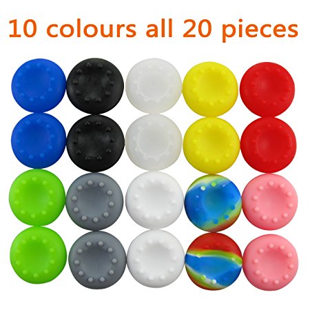 Pandaren® Thumb Grip Caps 10 sets for PS2, PS3, PS4, Xbox 360, Xbox One, Wii U tablet controller
