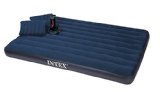 Intex Classic Downy Airbed Set with 2 Pillows and Double Quick Hand Pump Queen