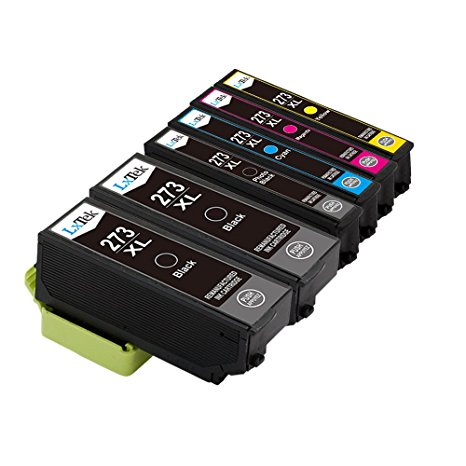 LxTek Remanufactured Ink Cartridge Combo Set For Epson 273XL T273XL (2 Black|1 Cyan|1 Magenta|1 Yellow|1 Photo Black) For Use With Epson Expression XP-520 XP-600 XP-610 XP-620 XP-800 XP-810 XP-820