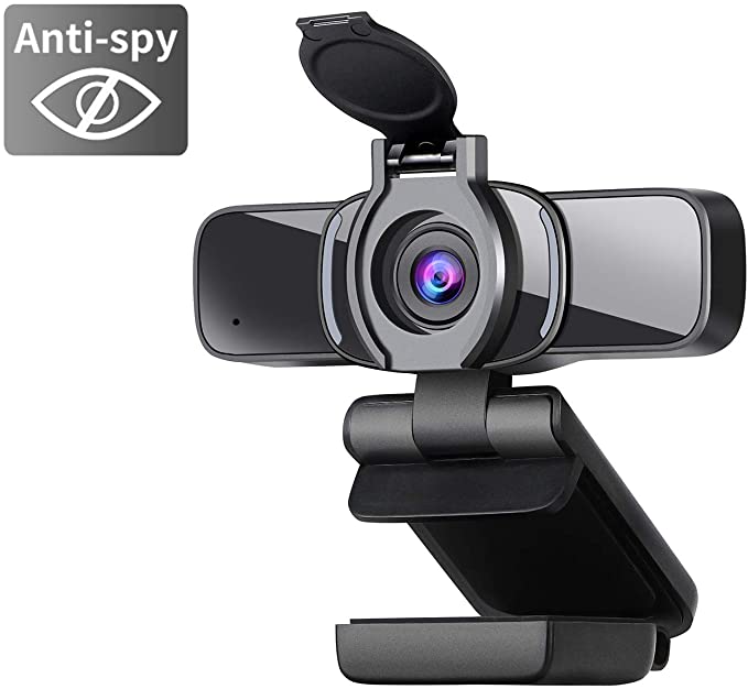 Dericam Webcam, Super HD 1080P Webcam, USB Webcam with Built-in Microphone, USB Plug & Play for Skype Live Class Conference Video Camera Desktop Laptop Webcams