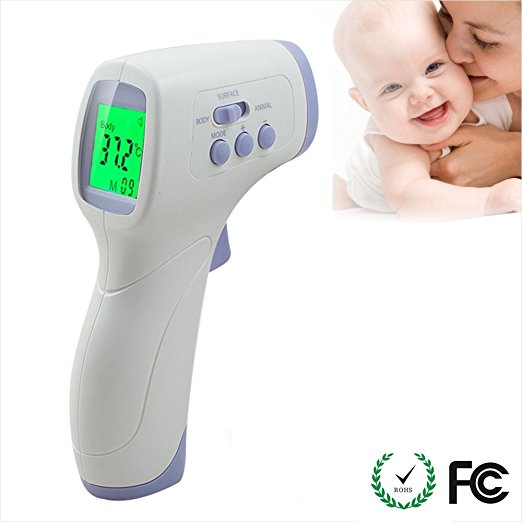 ANIKUV Forehead Digital Thermometer for Baby, Kids, Adults and Pets, Non-Contact Infrared Body Temperature Thermometer Accurate Fever Thermometer