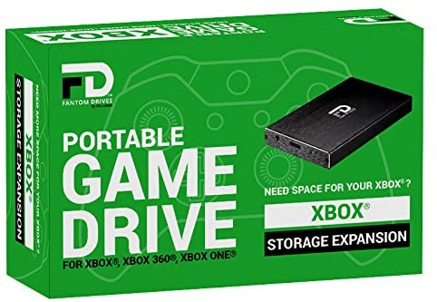 FD 2TB Xbox Portable Hard Drive - USB 3.2 Gen 1-5Gbps - Aluminum - Black - Compatible with Xbox One, Xbox One S, Xbox One X (XB-2TB-PGD) by Fantom Drives