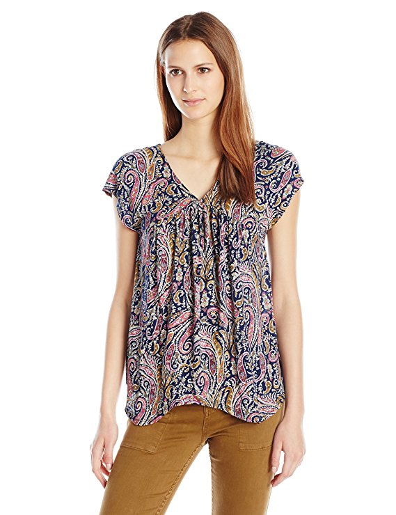 Lucky Brand Women's Multi Paisely Top