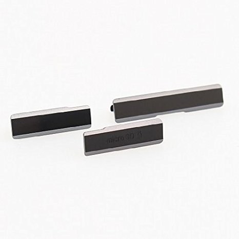 Baoer Sim Micro SD Memory Card Slot USB Cover Replace for Sony Xperia Z1 L39H Black