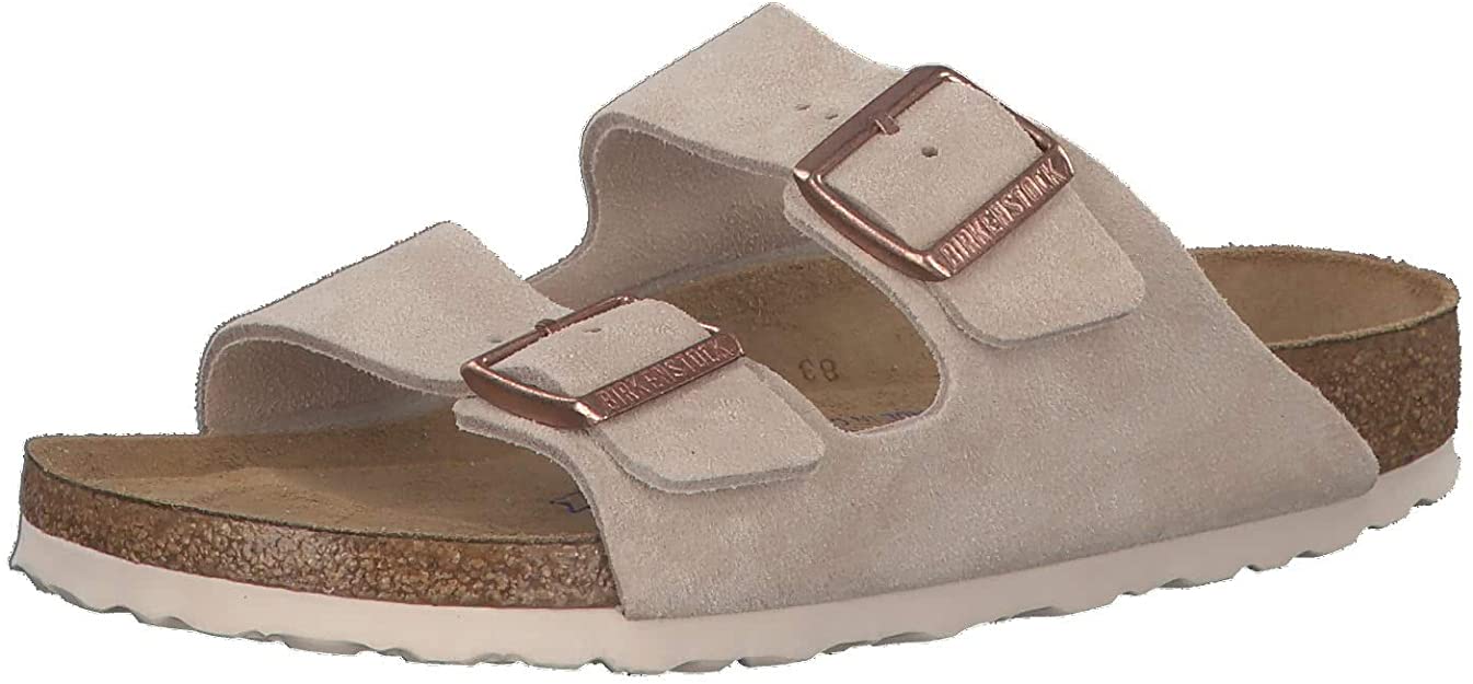 BIRKENSTOCK Arizona SFB Womens Suede Leather Sandal in Nude