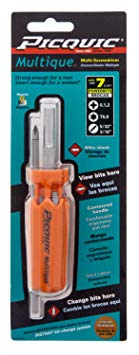 Picquic Multique Compact Multi-bit Screwdriver (colors may vary)