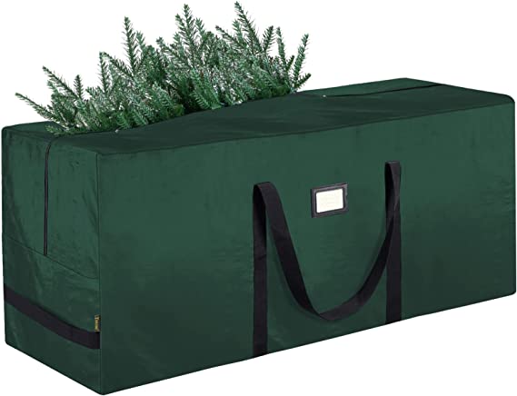 BALEINE 7.5 ft Christmas Tree Storage Bag, Heavy Duty Extra Large Artificial Christmas Tree Bag with Reinforced Handles and Dual Zippers Wide Opening (Green, 7.5 ft)