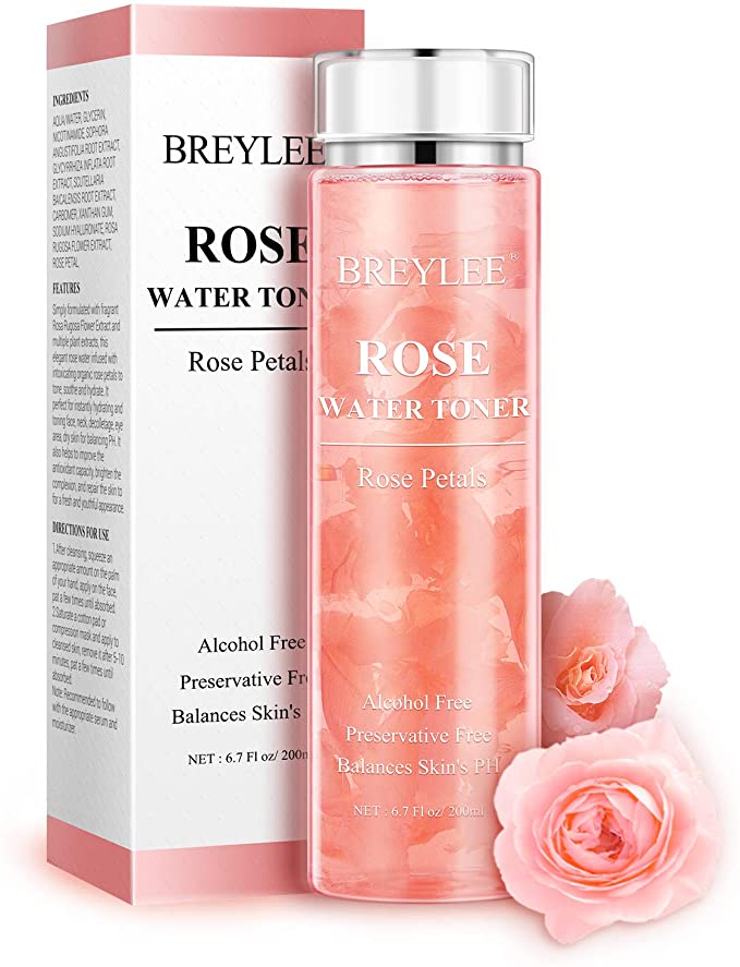 Rose Water-Facial Toner with Rose Petals, Rose Water Toner-Rose Water Facial Toner-Hydrating and Moisturising(200ml, 6.7fl oz)