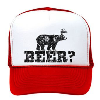 Retro Deer Beer Bear - Funny Vintage Style Trucker Cap Hat
