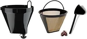 Cuisinart Filter Basket and Gold Tone Permanent filter Bundle W/Scoop (Compatible with DCC-3200)