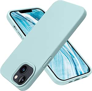 OTOFLY Magnetic for iPhone 13 Case & iPhone 14 Case [Compatible with Magsafe] Silicone Shockproof Military Grade Drop Protection, Soft Microfiber Lining, Mint Green