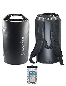 OMGear Waterproof Dry Bag Backpack Waterproof Phone Pouch 40L/30L/20L/10L/5L Floating Dry Sack For Kayaking Boating Sailing Canoeing Rafting Hiking Camping Outdoors Activities