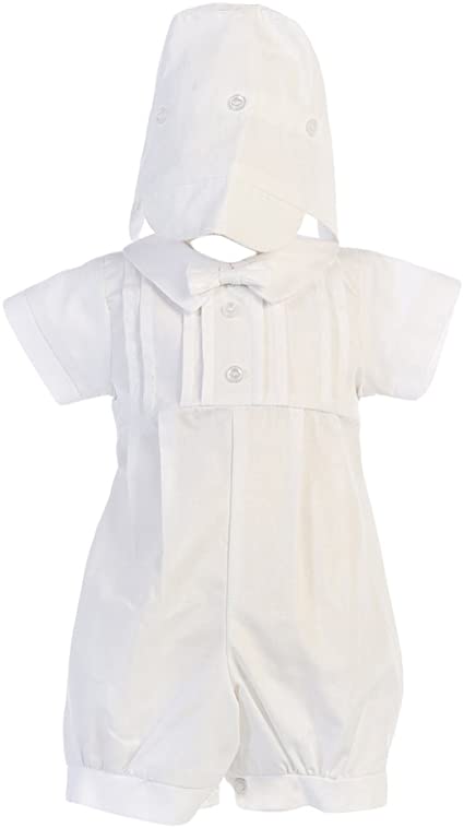 Baptism Outfits for Boys, Baby Boy Christening Outfit, Baptismal Cotton Romper Clothes - Ropa de Bautizo para Niño Bebe