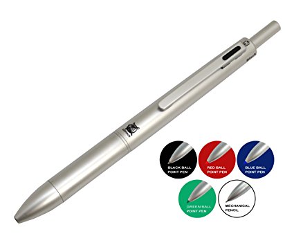 Multifunction Pen - FI-5019_5 In 1 Mechanical Pencil with Black, Blue, Red, and Green Ink