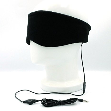 Bed Phones Mask Headset FIRIK Sleep Mask Headphones - With Velcro Adjustable Cool Liner Large (52-60cm)