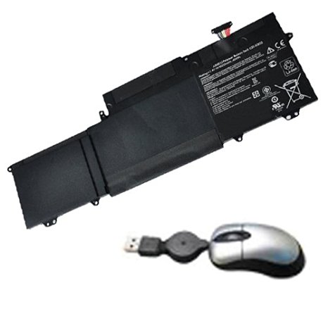amsahr® Replacement Battery for ASUS C23-UX32, UX32, UX32A, UX32VD (6520 mAh, 7.4 Volts) - Includes Mini Optical Mouse