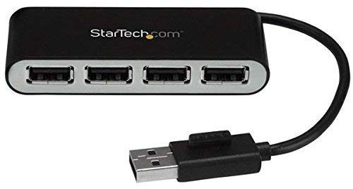 StarTech.com 4 Port USB 2.0 Hub - USB Bus Powered - Portable Multi Port USB 2.0 Splitter and Expander Hub - Small Travel USB Hub (ST4200MINI2)