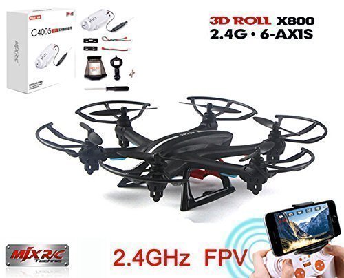 Feifan® (Black)mjx X800 Mini Quadcopter 2.4g 4ch 6-axis Rc Helicopter Drones with C4005 Camera Smaller Than MJX X600