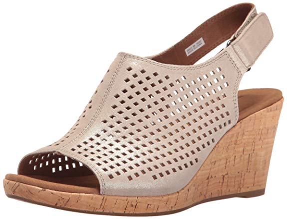 Rockport Women's Briah PERF Sling Wedge Sandal