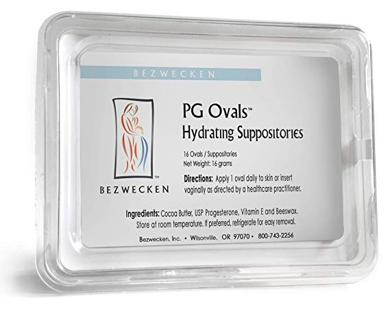 Bezwecken – PG Ovals – 16 Oval Suppositories – Same Trusted Formula, New Improved Shape – Professionally Formulated to Alleviate Vaginal Dryness in Women of All Ages – Progesterone-Only Alternative