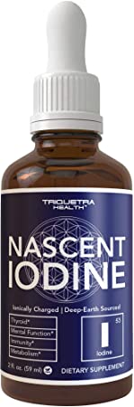 Nascent Iodine Supplement | 400 Servings, Glass Bottle, Vegan | Best Value & Quality - 1800 mcg | Supports Thyroid Health, Energy, Immunity & Metabolism (2 oz.)