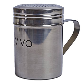 LIVIVO ® Stainless Steel Powder Decorating Shaker for Chocolate, Cocoa, Sugar, Salt, and Flour Dusting