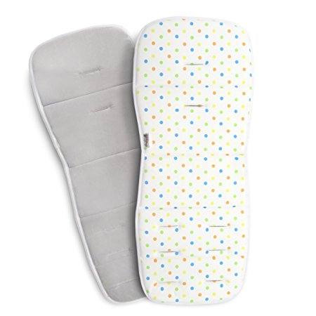 Coney Island Cotton Stroller Pad Universal Size Unisex Cute Dot Design Liner, Cushion