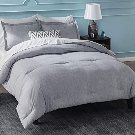 Bedsure - Queen Size 3 Piece Comforter Set (88x88 inches) - Soft Down Alternative Brushed Cationic Dyeing Duvet Insert with Pillow Sham - Lightweight Bedding Set