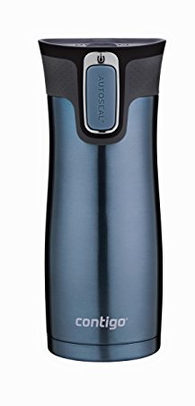 Contigo Autoseal West Loop Stainless Steel Travel Mug with Easy-clean Lid, 16 ozounce Placid Blue