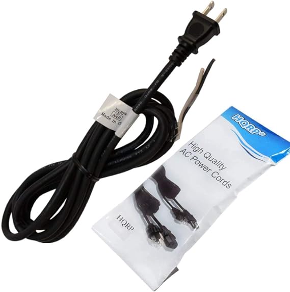 HQRP AC Power Cord Compatible with Makita 9553NB 9554NB 9557NB 9557PB 9558NB 9558PB 9560CV 9561CV GA4030K Grinder Mains Cable Repair