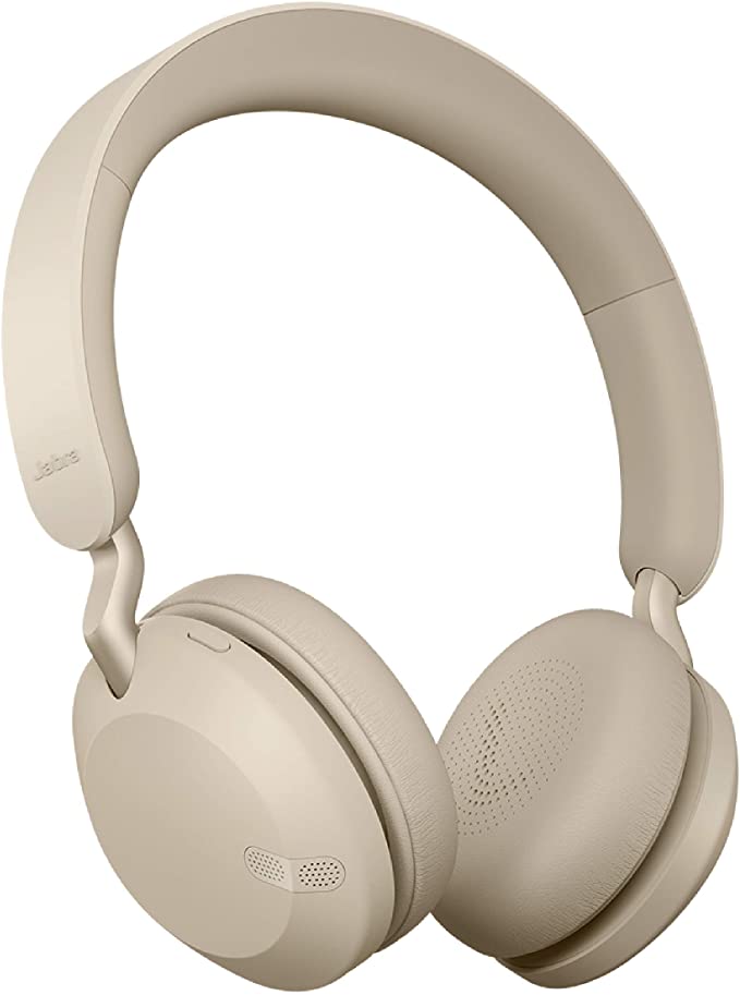 Jabra Elite 45h, Gold Beige – On-Ear Wireless Headphones with Up to 50 Hours of Battery Life, Superior Sound with Advanced 40mm Speakers – Compact, Foldable & Lightweight Design