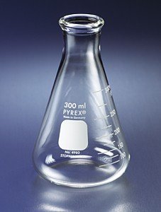 Flask, ERLENMEYER NARROW MOUTH ~ PYREX® GLASS 2L