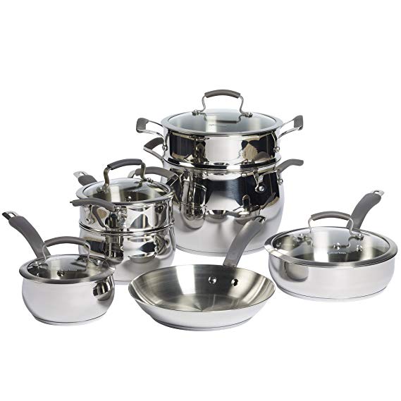 Epicurious 11-pc. Stainless Steel Cookware Set