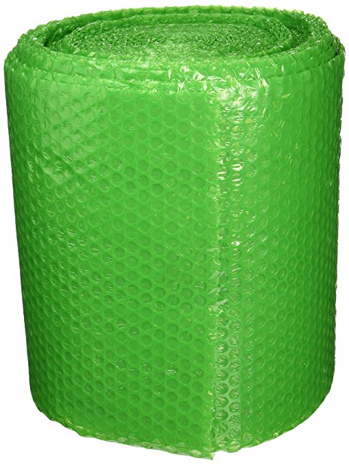 UBOXES Small Bubble Cushioning Wrap, 50' 3/16" 12" Wide, Green (BUBBSMA12GRE)