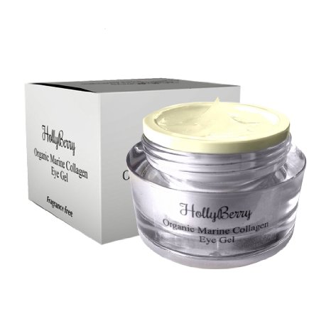 HollyBerry - The BEST Eye Gel - for dark eyes and PUFFINESS WRINKLESand BAGS - Marine Collagen - Vitamin C Anti Age Eye cream Gel Bring Vibrancy And Youthful Glow To Your Face Best Anti Ageing Eye Gel, Total Satisfaction Guaranteed!