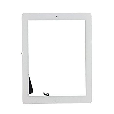 White Touch Screen Digitizer Assembled with Home Button Strong Adhesive for iPad 4 4th Generation
