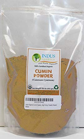 Indus Organics Cumin Seeds Powder, 1 Lb Bag, Premium Grade, High Purity, Freshly Packed