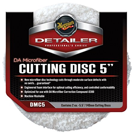 Meguiar's DMC5 5" DA Microfiber Cutting Disc, (Pack of 2)