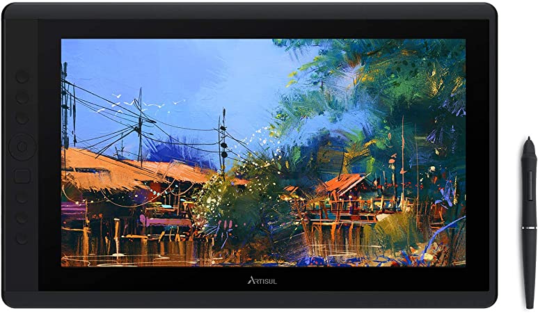 Artisul D16 15.6 Inch Drawing Tablet with Screen FHD Graphics Drawing Monitor Pen Display with 8192 Levels Pen Pressure 7 Customized Shortcut Keys and a Dial for Drawing,Design and Home Office