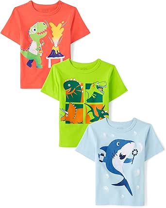 The Children's Place Baby Boys Dinos Short Sleeve Graphic T Shirt