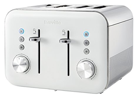 Breville VTT687 4 Slice High Gloss Toaster, White