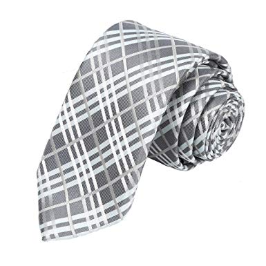 KissTies Mens Tie Plaid Necktie Check Ties