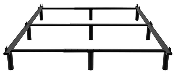 ZIYOO 7 inch Adjustable Metal Bed Frame Base for Box Spring, Full/Queen/King/Cal King