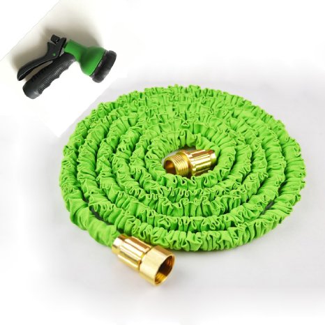 Easeetop Tm 75 Feet Expandable Garden Hose With Brass Connector And 8 Function Spray Nozzle