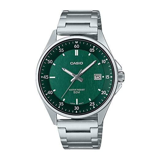 Casio Enticer Men Analog Green Dial Watch-MTP-E705D-3EVDF