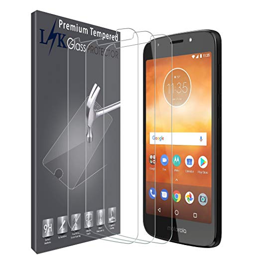 [3 Pack] LK for Motorola Moto E5 Play Screen Protector, Tempered Glass with Lifetime Replacement Warranty