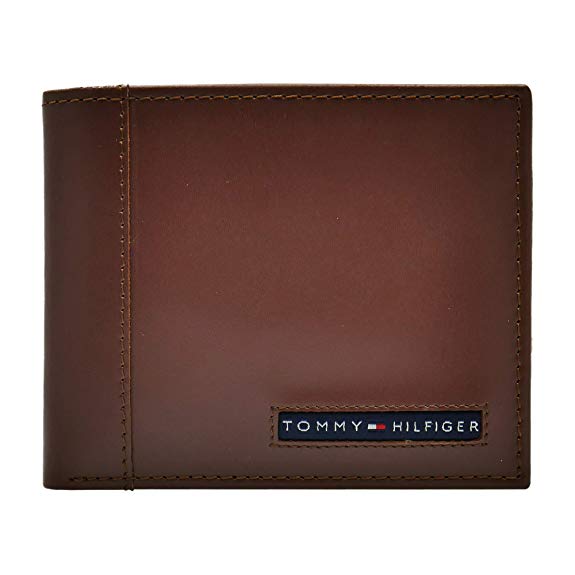 Tommy Hilfiger Men's Leather Cambridge Billfold Passcase Wallet